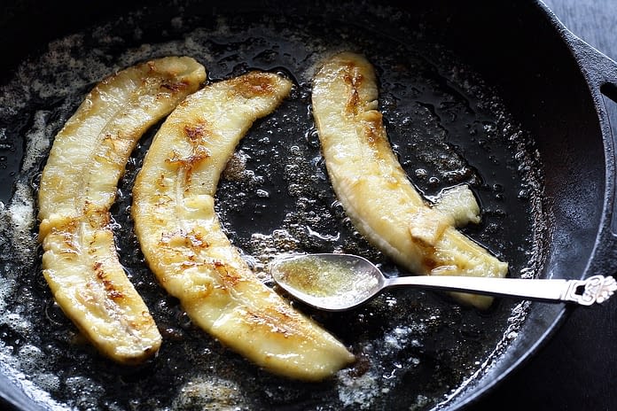 banana, fried, pan
